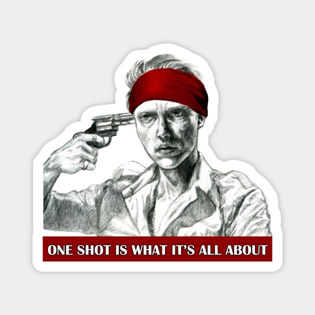 The Deer Hunter Christopher Walken Sketch of Russian Roulette Magnet by Artsimple247