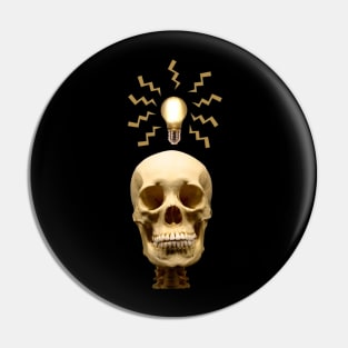 Skull/light bulb Pin