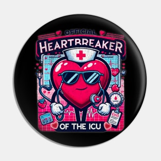 Valentine ICU Nurse Heartbreaker - Playful Nurse IMCU Pin