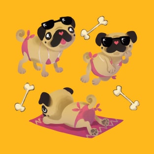 Beach Pugs T-Shirt