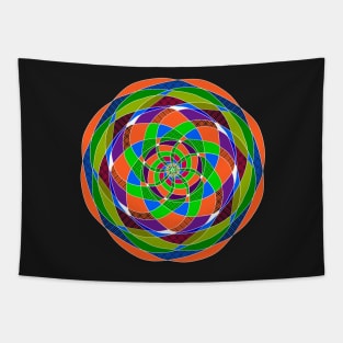 Geometric Carnival Pinwheel Tapestry