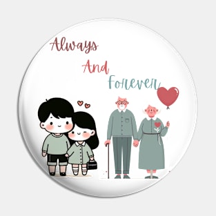 Always and forever cute couple design for tshirt and sticker loving relationship goals Pin