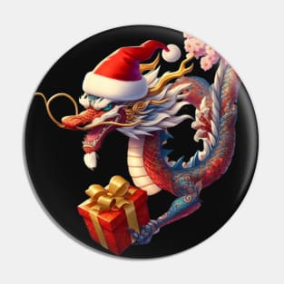 Mythical Christmas Dragon Pin
