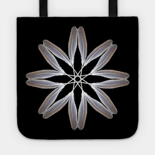 Feather Flower Gray Tote