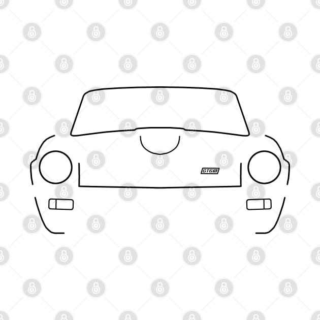 Triumph GT6 Mk3 classic sports car outline graphic (black) by soitwouldseem