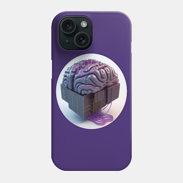 Computer brain Phone Case by artbyluko