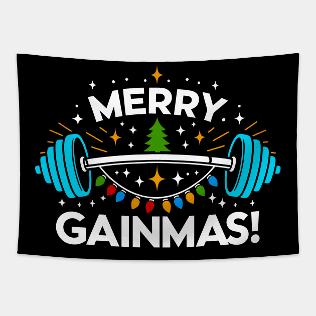 Gym Gifts Men Women Workout Fitness Ugly Christmas Gym Tapestry by KsuAnn