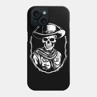 Skeleton Cowboy Western Phone Case