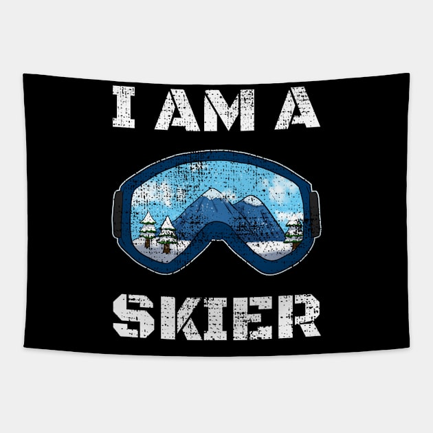 I am a Skier Skiing Tapestry by Crazy Shirts