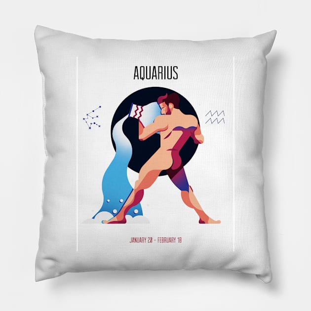 Aquarius Pillow by jamesboast