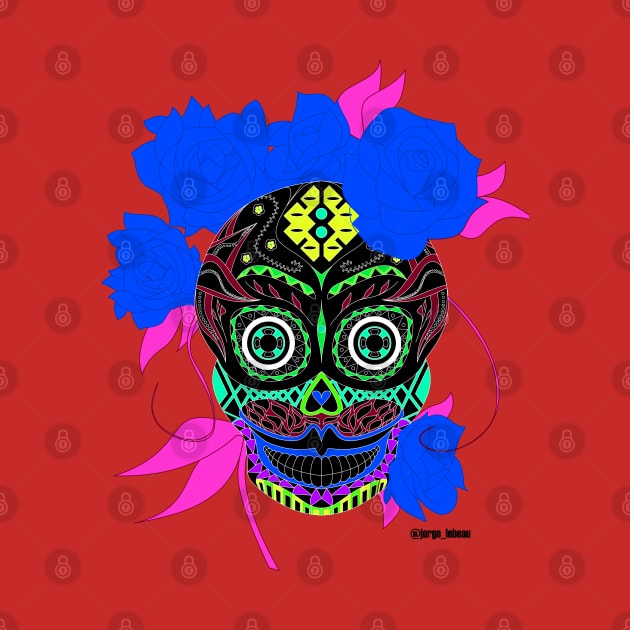 the golden catrina in mexican calavera ecopop by jorge_lebeau