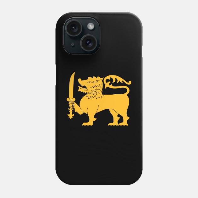 Sri Lanka Lion Emblem Phone Case by EYECHO