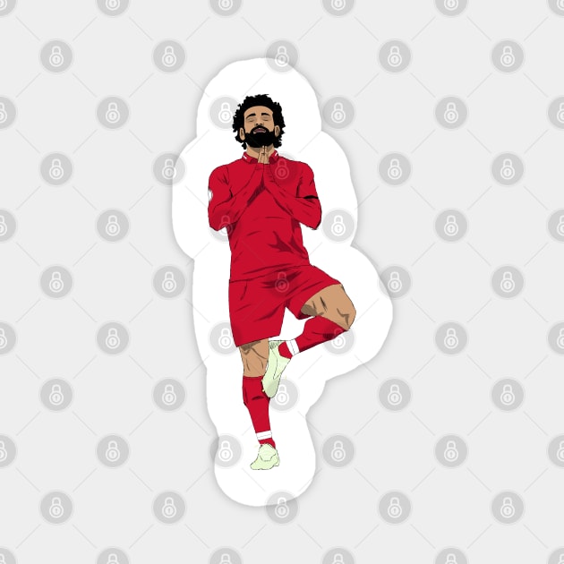 Mohamed Salah Yoga Goal Celebration Magnet by WalkDesigns