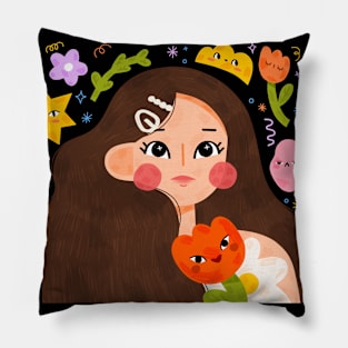 Faces everywhere Pillow