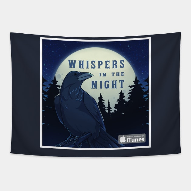 Whispers in the Night 2021 Logo (Blue) Tapestry by Whispers in the Night Podcast