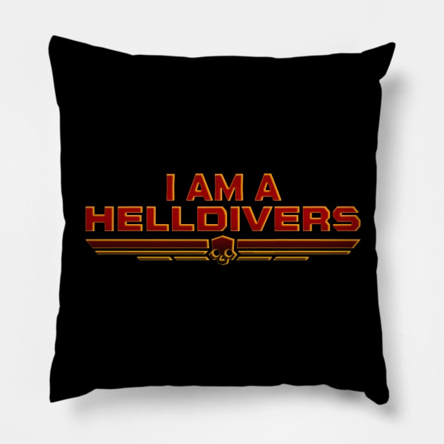 i am a helldivers new design Pillow by unknow user