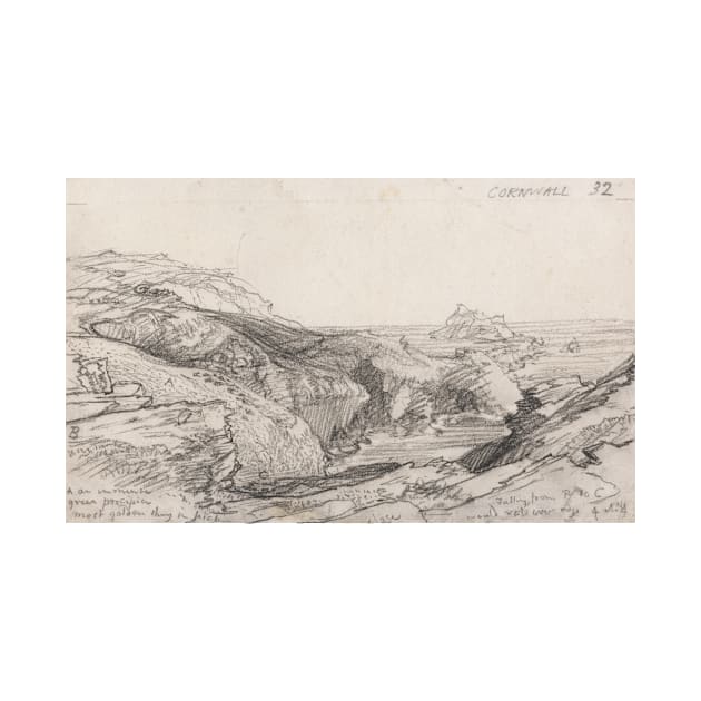 A Page from a Cornish Sketchbook - Cornwall 32 by Samuel Palmer by Classic Art Stall