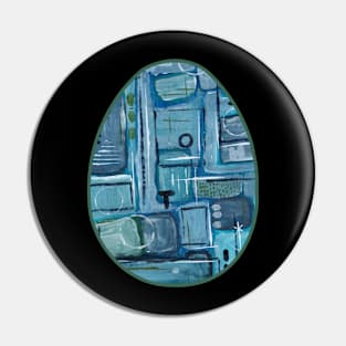 Art Acrylic artwork abstract Easter Egg Pin