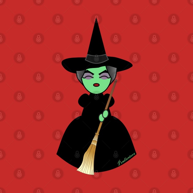 Kokeshi Wicked witch by Pendientera