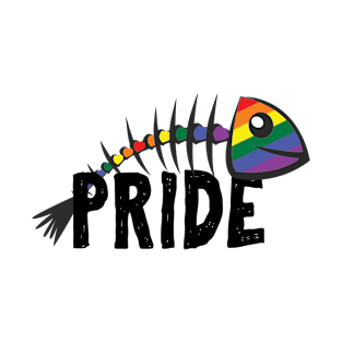 Fish-bones vintage pride T-shirt for LGBTQ T-Shirt