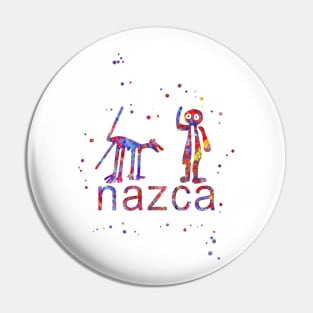 Nazca man with Nazca dog Pin