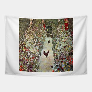 Garden Path with Chickens by Gustav Klimt Tapestry