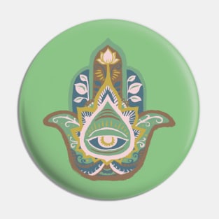 Hamsa Hand - Emerald(May) Pin