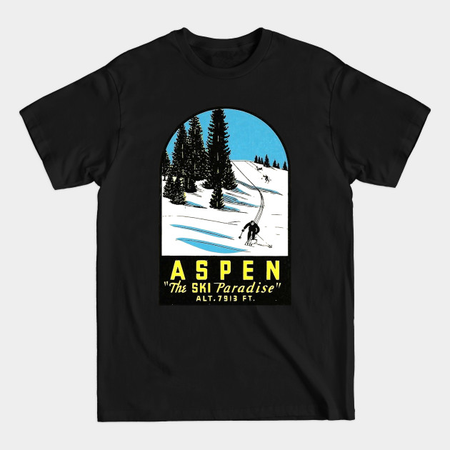 Discover Aspen Colorado Vintage Ski - Aspen - T-Shirt