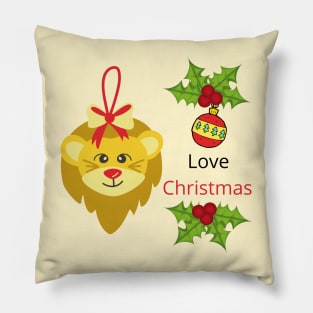 Cute love christmas lion Pillow