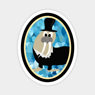 Sir walrus costume portrait Magnet