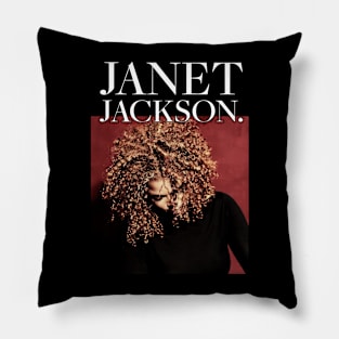 Janet Jackson 70s 80s Pop Music Pillow