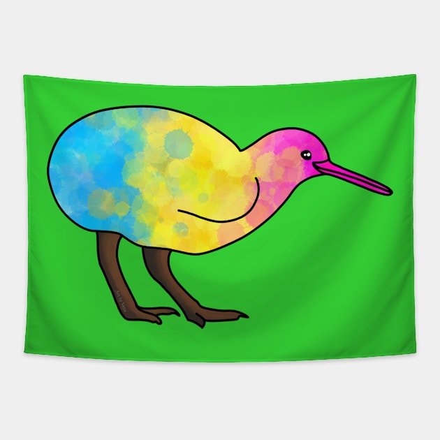 A Little, Pan Kiwi Tapestry by Art by Veya