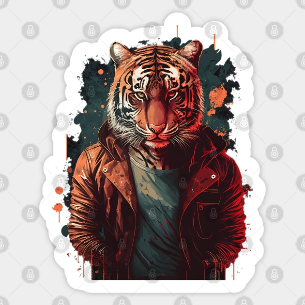 Leather Tiger Jacket | Tiger-Universe