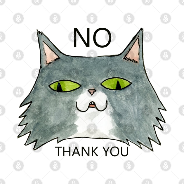 No Thank You Cat by famousdinosaurs