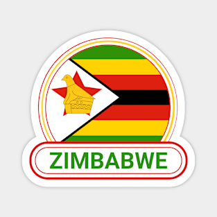 Zimbabwe Country Badge - Zimbabwe Flag Magnet