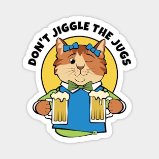 Don't Jiggle the Jugs Beer Cat Magnet