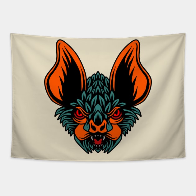 Bat Head Tapestry by Tuye Project