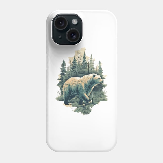 Forest bear Phone Case by GreenMary Design