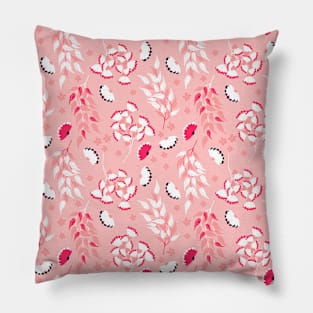 Floral Navy Pink Pattern Pillow