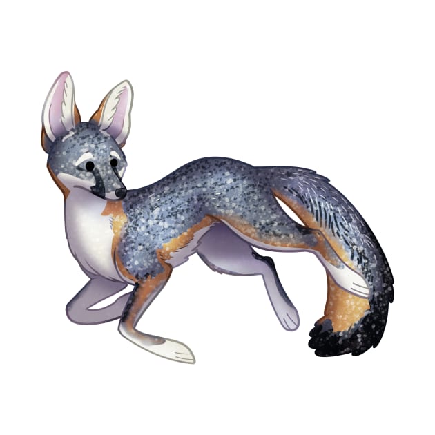 Cozy Gray Fox by Phoenix Baldwin