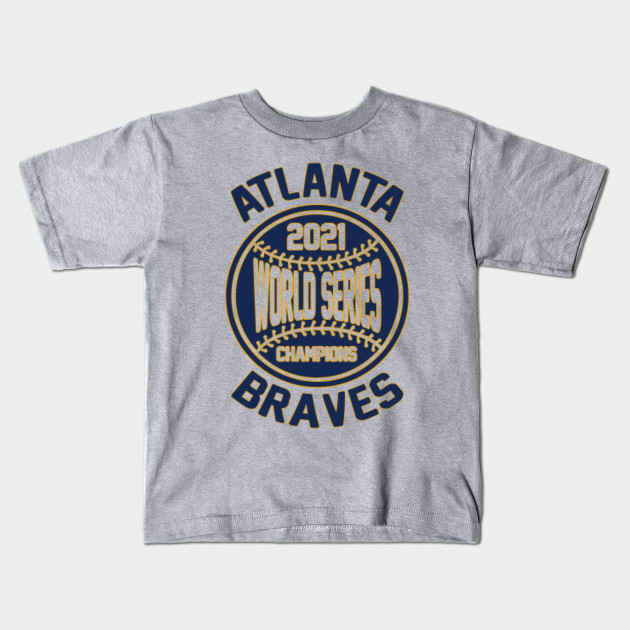 Whimsical Thinker Braves World Series Champion Remix Kids T-Shirt