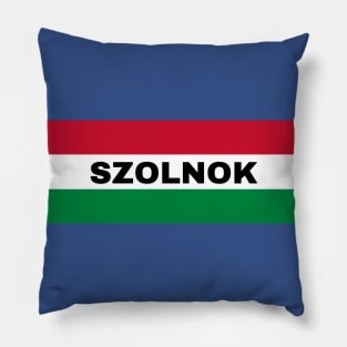 Szolnok City in Hungarian Flag Pillow