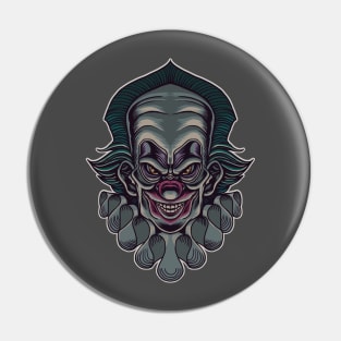 The angry clown head Pin