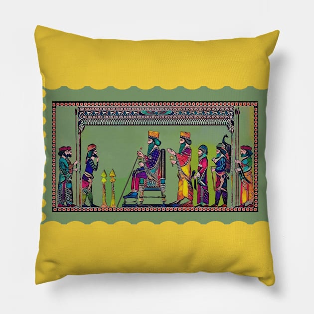 Persian Nowruz Celebration Pillow by doniainart