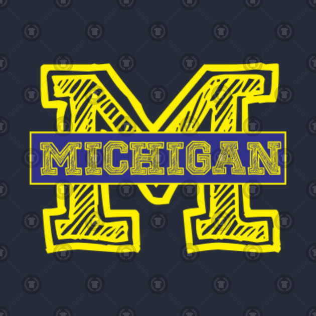 michigan logo sketch michigan