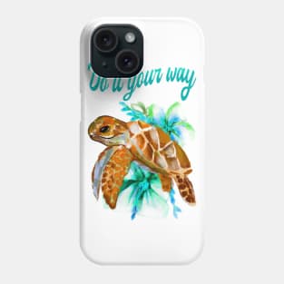 Turtle, Flower, Positive, Marine, Spiritual Phone Case