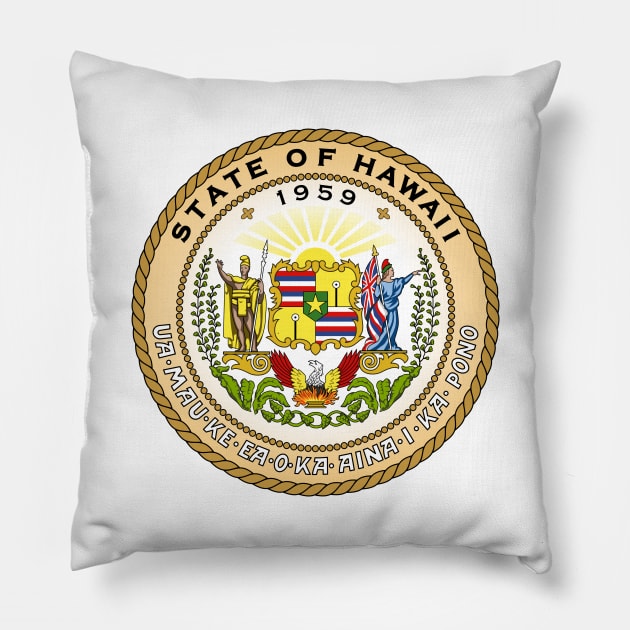 Seal of the State of Hawaii Pillow by Flags of the World