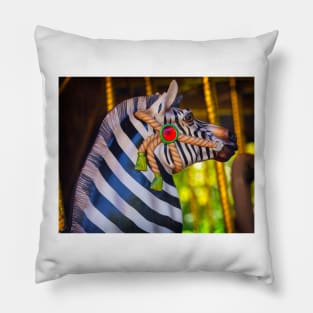 Lovely Zebra Carrousel Ride Pillow