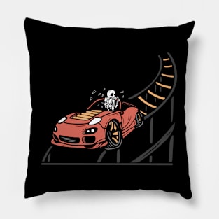 Theme Park, Car on the Road, Car and Skull Pillow