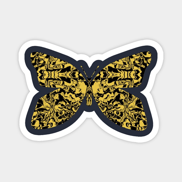 Funky Butterfly Wings Magnet by lizplummer